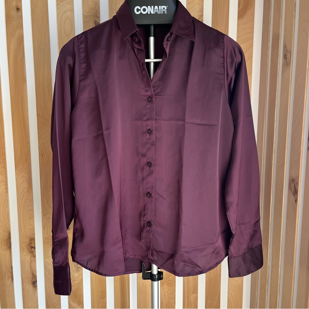 Purple Button-Up Shirt